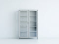 Vitrina de metal y vidrio 95x40x180 cm - Gris claro - 2 puertas y diseño moderno para salón y comedor