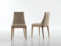 Sillas de comedor tapizadas 50 x 56 x 90 cm - marrón claro y marrón - diseño moderno con respaldo alto